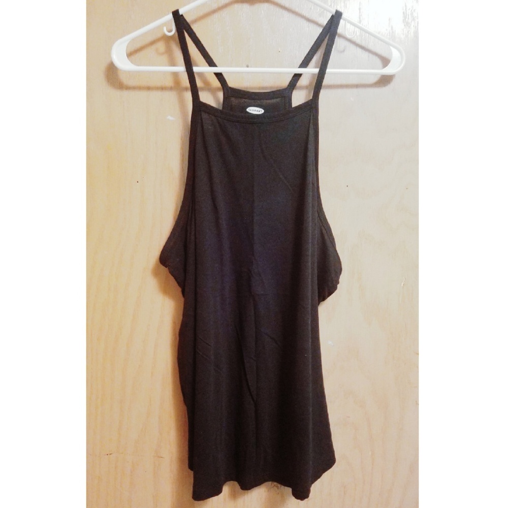 Old Navy Black High Neck Tank Top